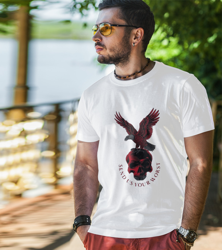 Send Us Your Worst Eagle And Skull Gothic T-Shirt