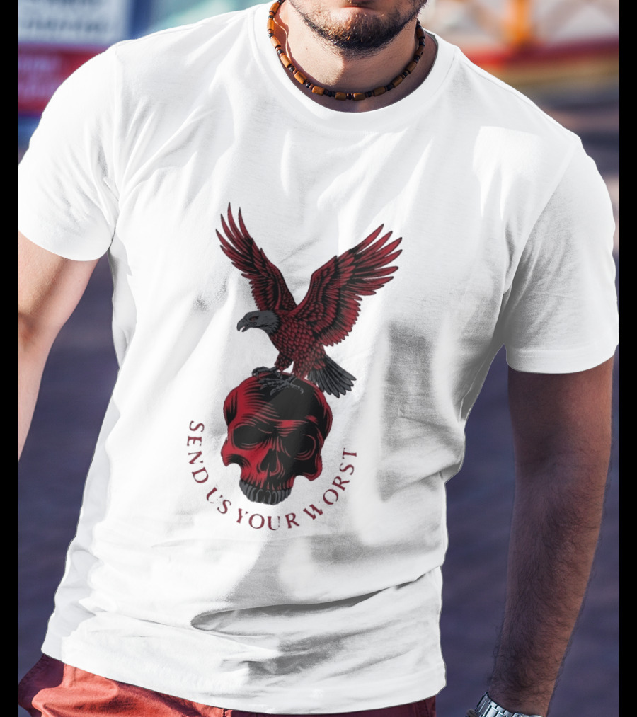 Send Us Your Worst Eagle And Skull Gothic T-Shirt