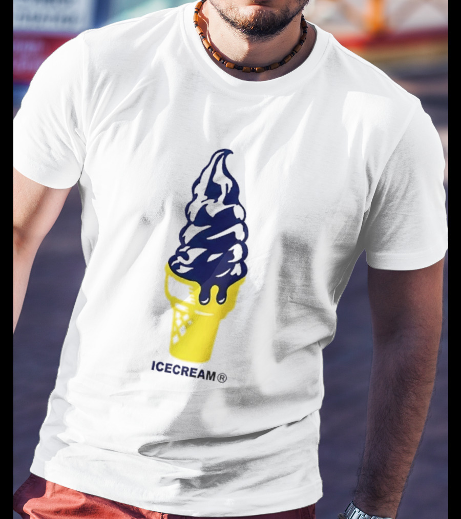 Trevor Goosby Icecream Soft Serve Brand Yellow Cone T-Shirt