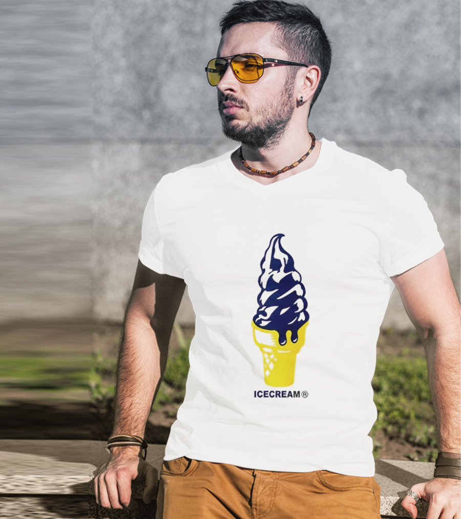 Trevor Goosby Icecream Soft Serve Brand Yellow Cone T-Shirt
