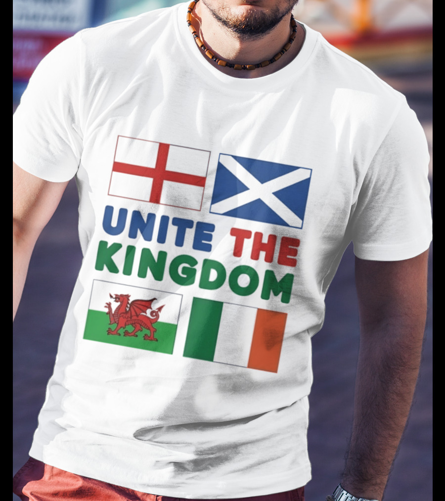 Unite The Kingdom England Scotland Wales Ireland Flags British Isles T-Shirt