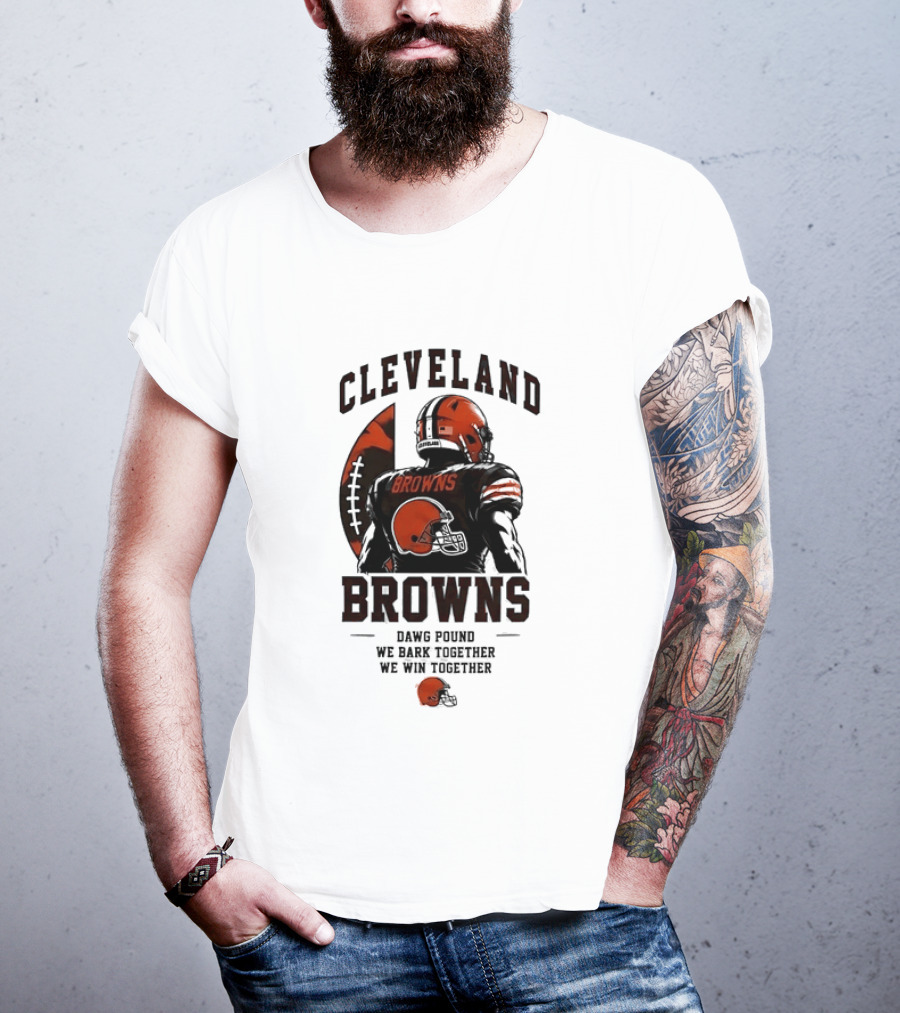 Cleveland Browns Dawg Pound We Bark Together We Win Together T-Shirt