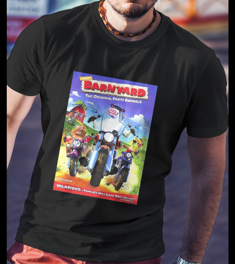 Nickelodeon Barnyard DVD 2006 Hilarious The Original Party Animals Widescreen T-Shirt