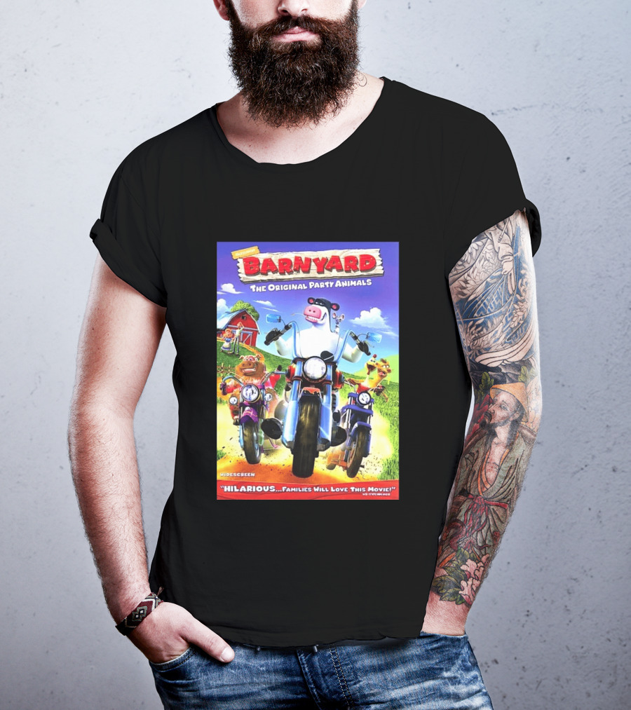 Nickelodeon Barnyard DVD 2006 Hilarious The Original Party Animals Widescreen T-Shirt
