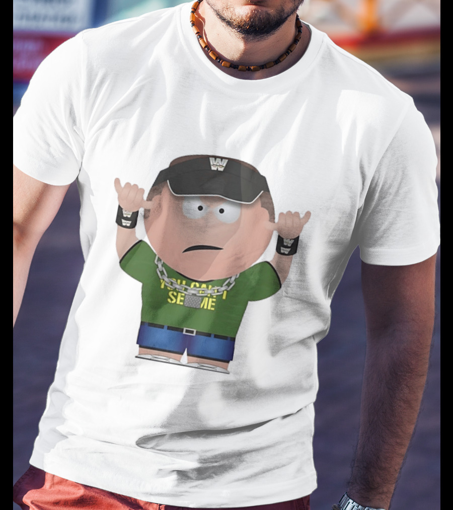 John Cena South Park You Can't See Me WWE Cartoon T-Shirt