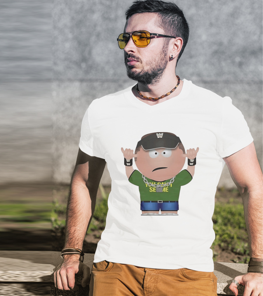 John Cena South Park You Can't See Me WWE Cartoon T-Shirt