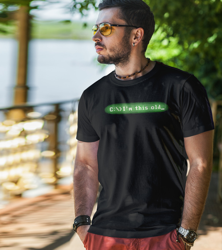 C I'm This Old Computer Command Line Retro Tech Humor T-Shirt