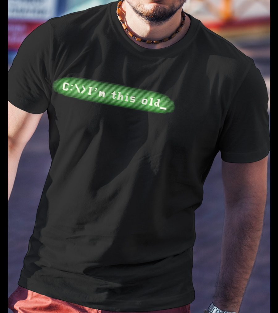 C I'm This Old Computer Command Line Retro Tech Humor T-Shirt