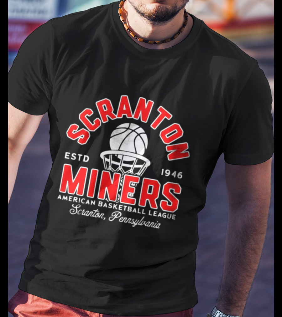 Scranton Miners Estd 1946 American Basketball League Scranton Pennsylvania T-Shirt