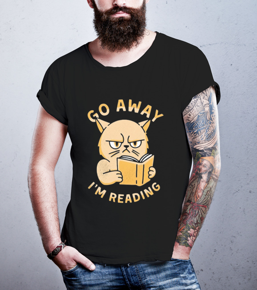 Go Away I'm Reading Grumpy Cat Book Lover T-Shirt