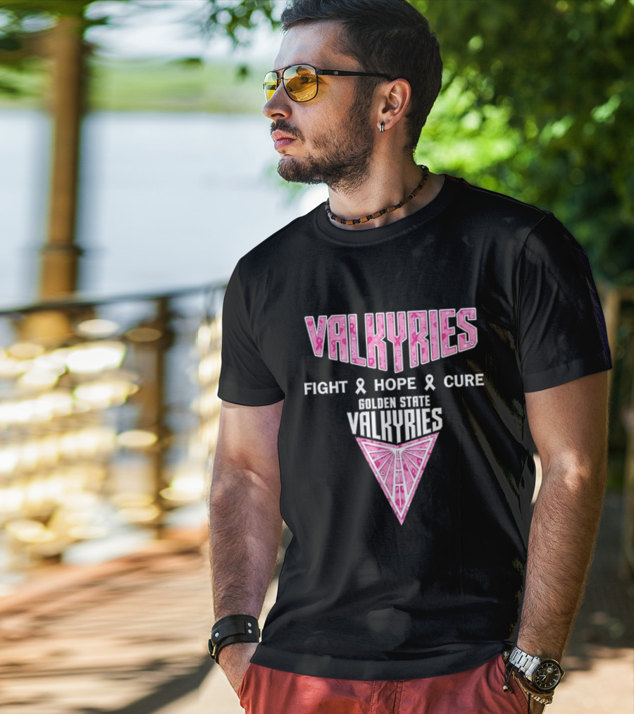 Golden State Valkyries Fight Hope Cure Breast Cancer Awareness WNBA T-Shirt