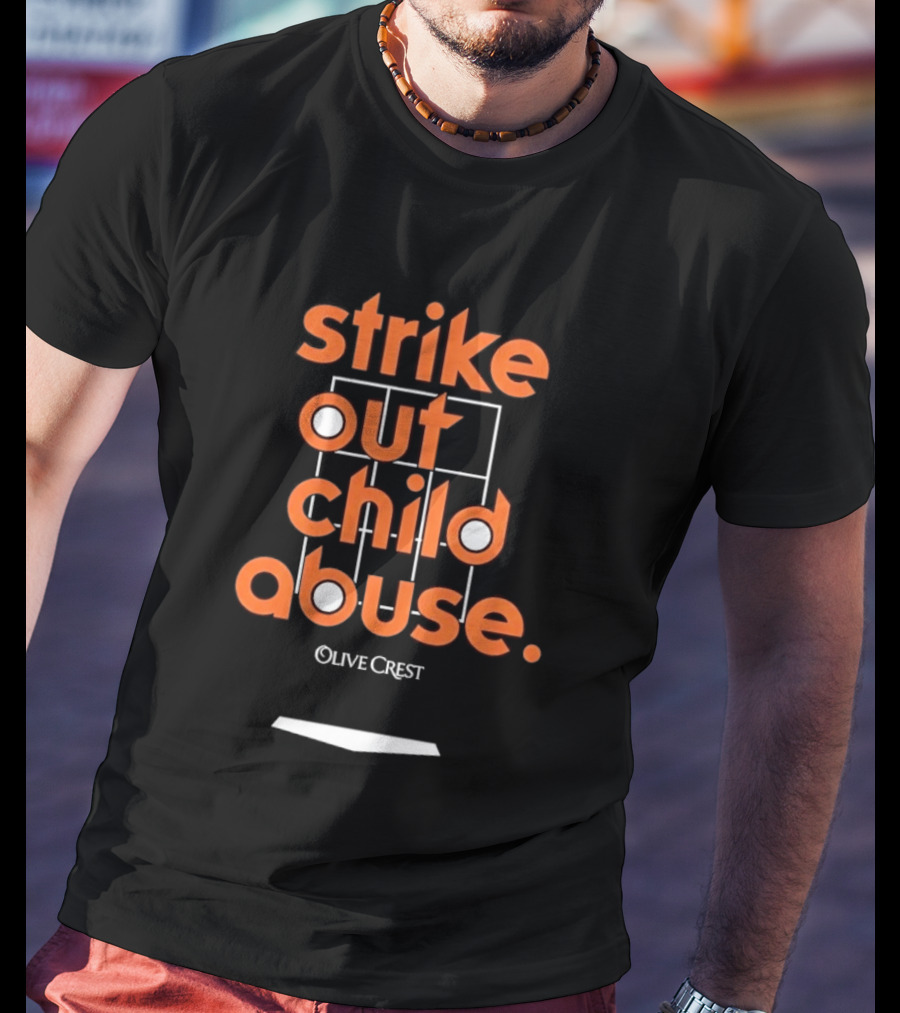 Strike Out Child Abuse Olive Crest Charity Event T-Shirt