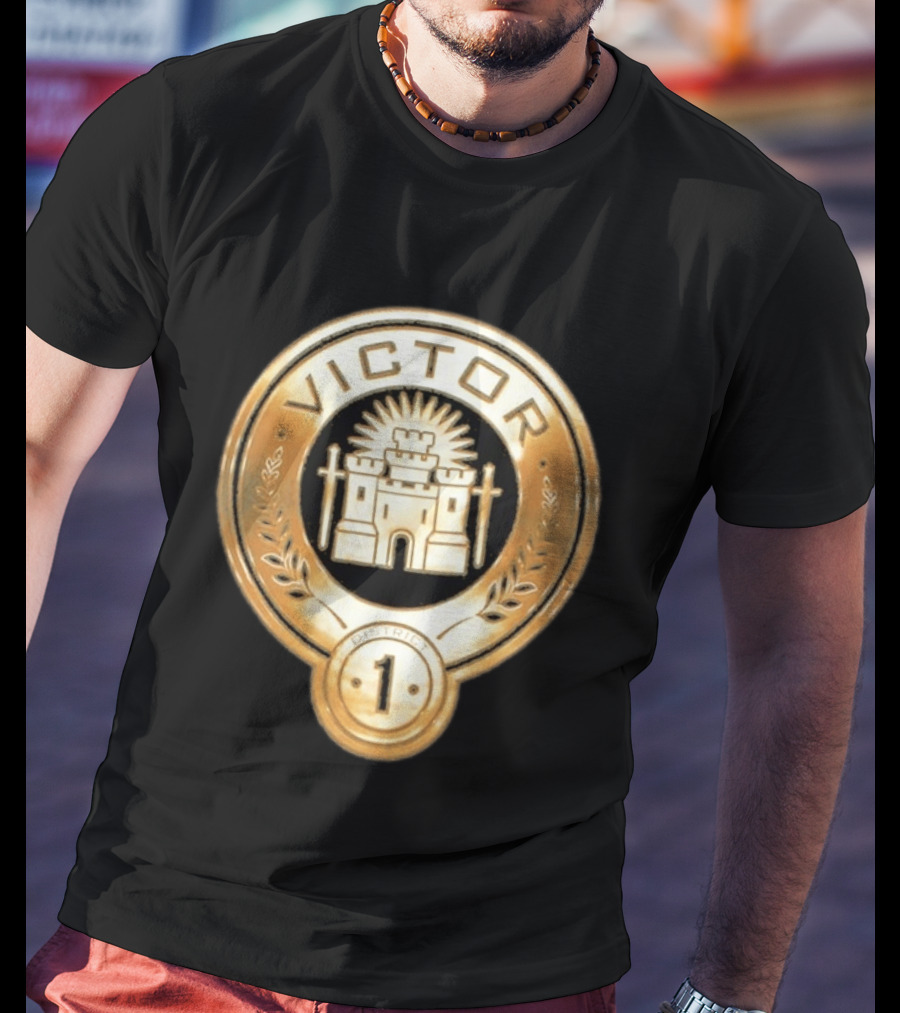 The Hunger Games Victor Emblem District 1 Badge With Castle And Swords T-Shirt