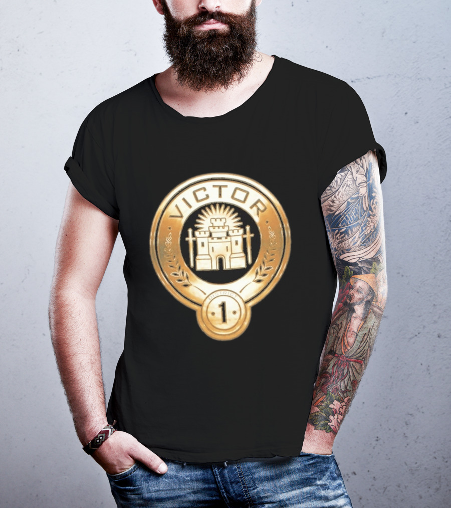 The Hunger Games Victor Emblem District 1 Badge With Castle And Swords T-Shirt
