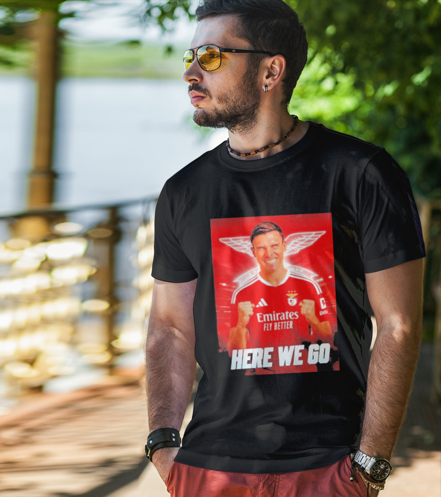 João Palhinha Benfica Transfer Here We Go Emirates Fly Better T-Shirt