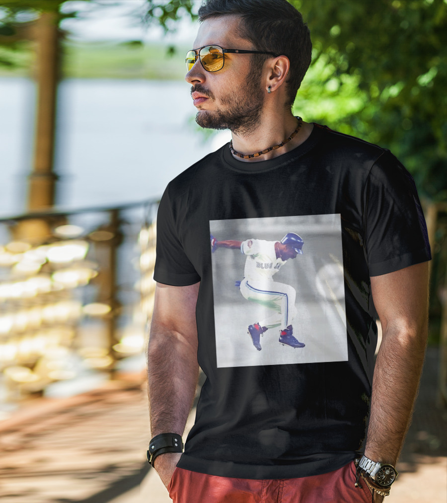 Joe Carter Toronto Blue Jays Baseball Jump Celebration T-Shirt