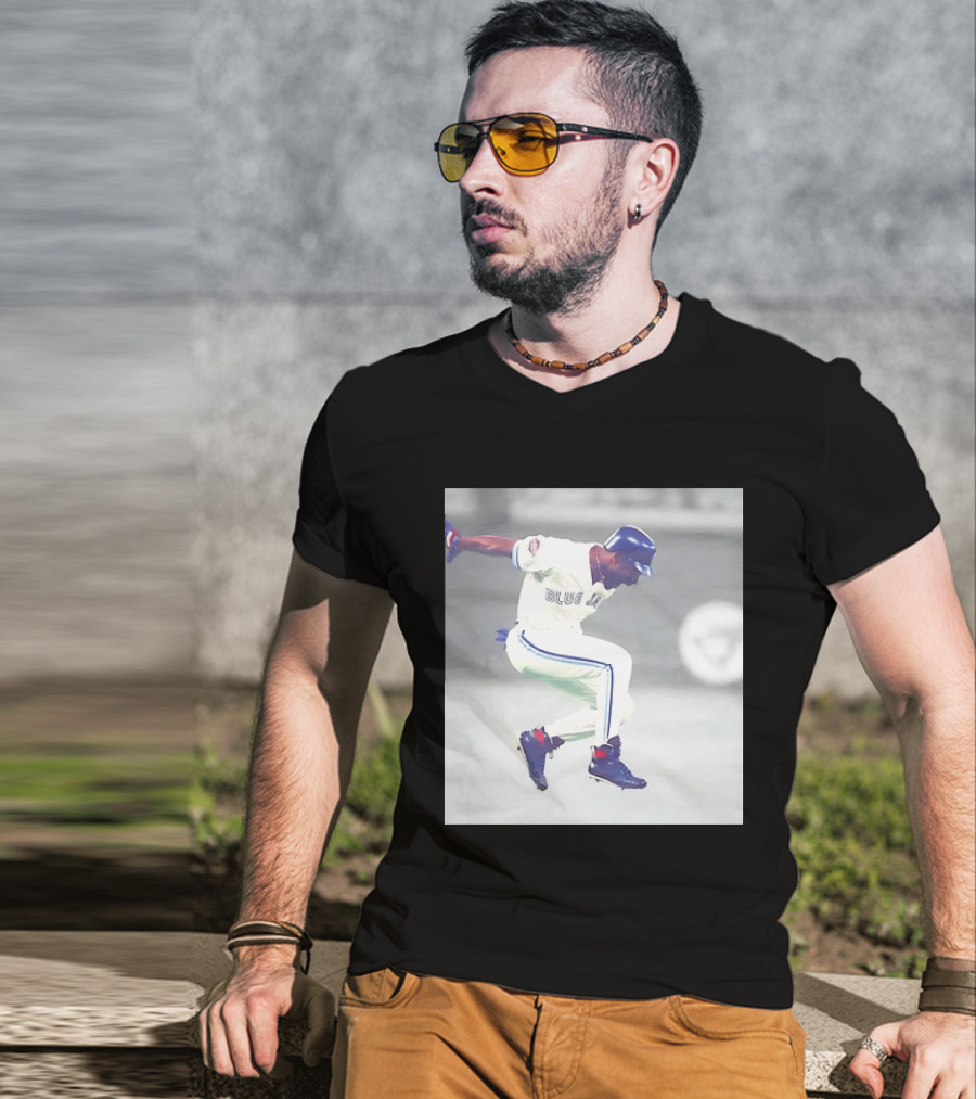 Joe Carter Toronto Blue Jays Baseball Jump Celebration T-Shirt