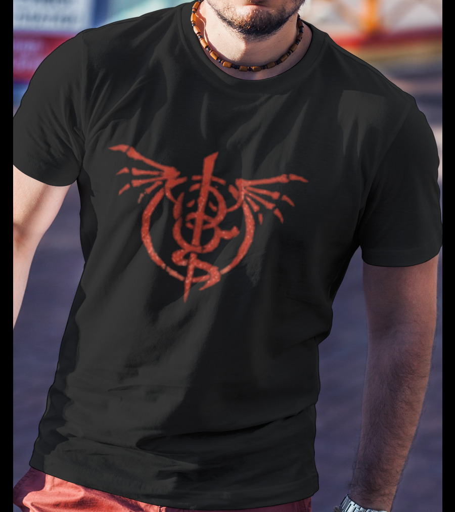 Crimson Phoenix Pullover Winged Symbol Lamb Of God Store T-Shirt