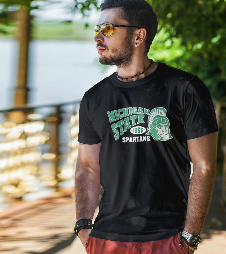 Michigan State Spartans 1855 NCAA College Sports MSU T-Shirt