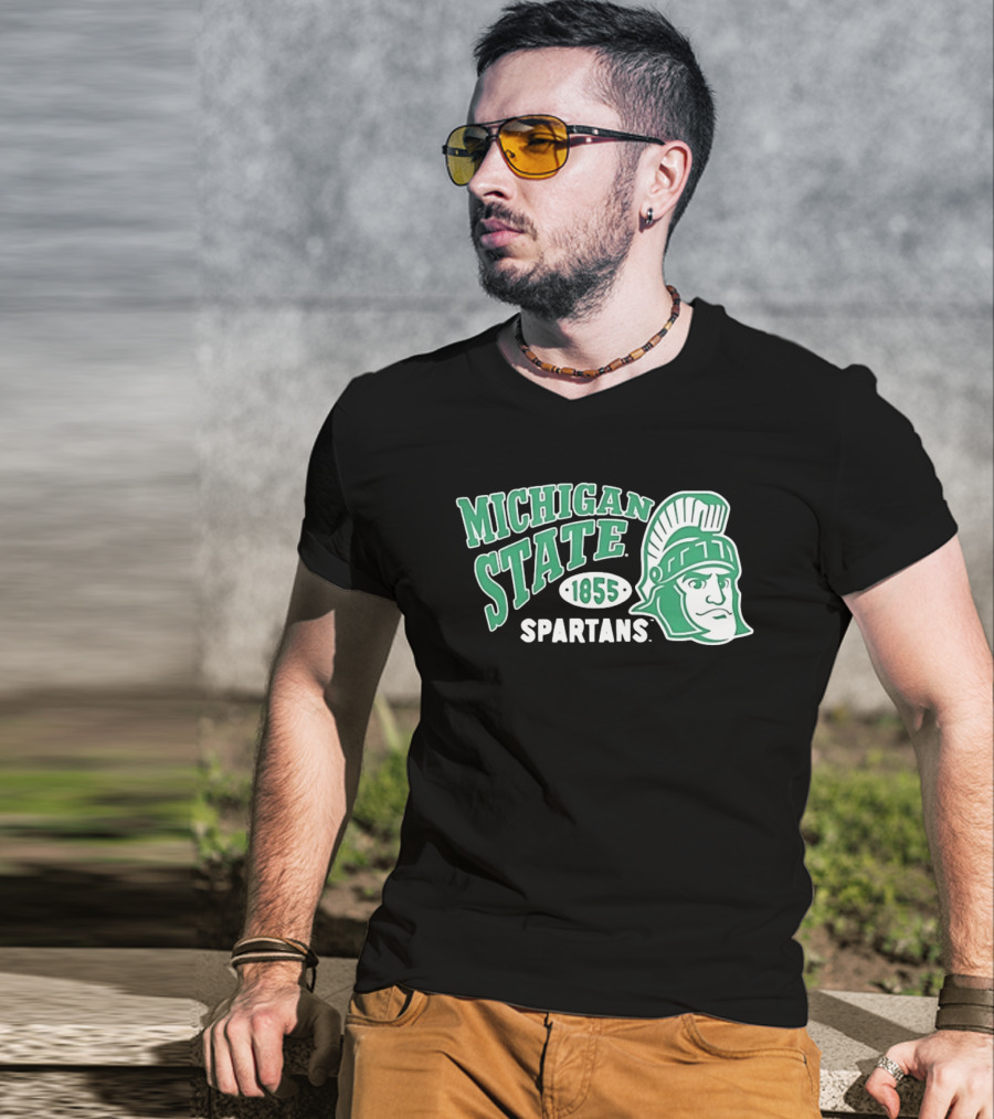 Michigan State Spartans 1855 NCAA College Sports MSU T-Shirt