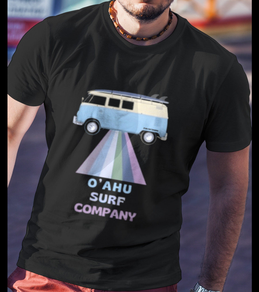 Oahu Surf Company Vintage Surf Bus Hawaiian Islands T-Shirt