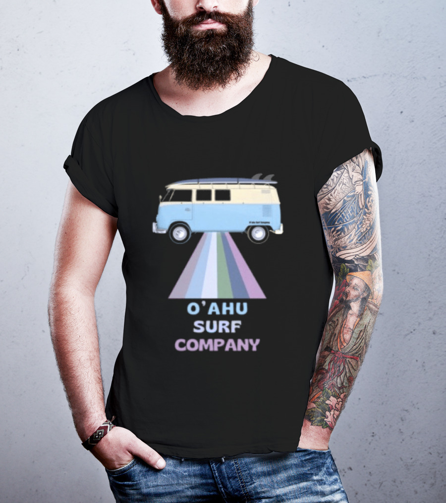 Oahu Surf Company Vintage Surf Bus Hawaiian Islands T-Shirt
