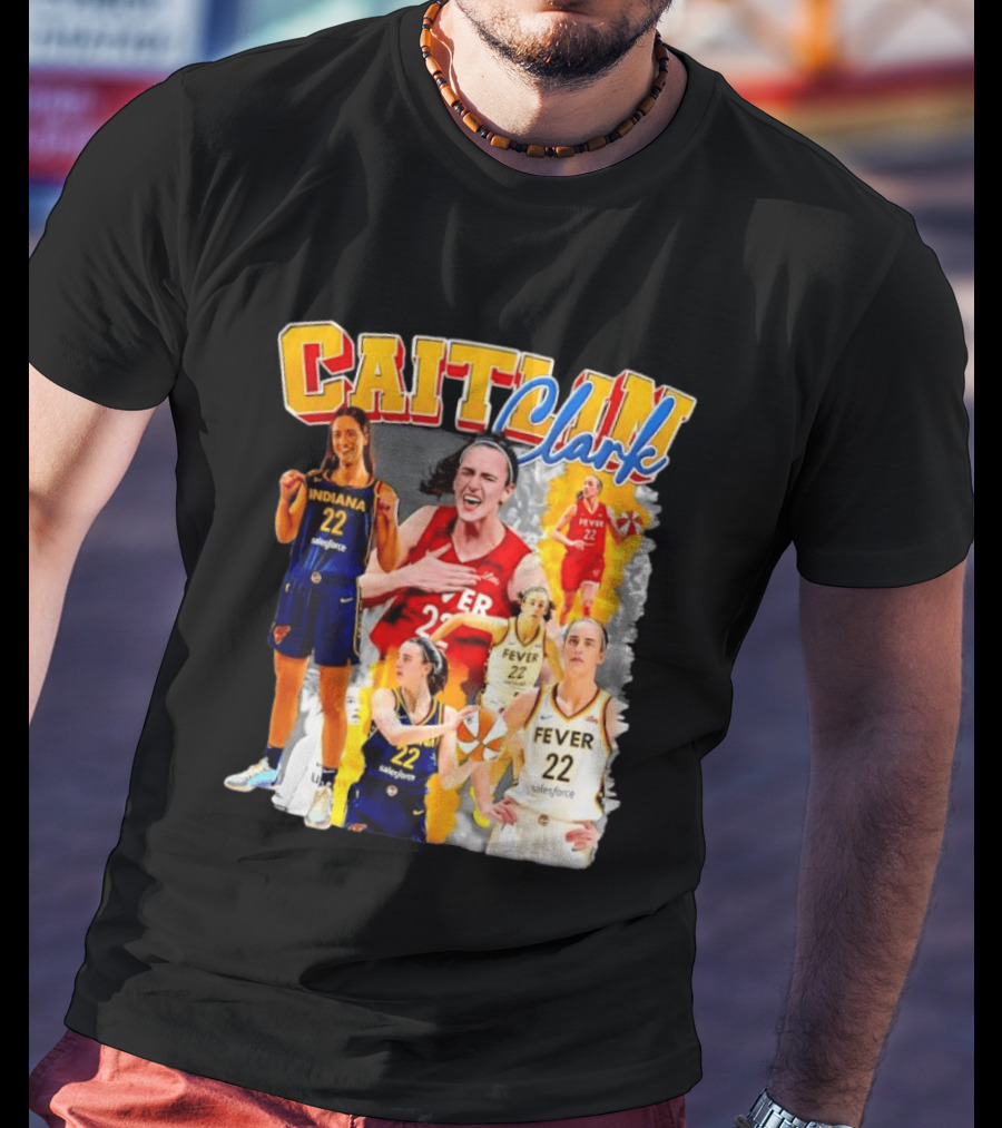 Caitlin Clark Indiana Fever 22 Basketball Athlete Action Montages T-Shirt