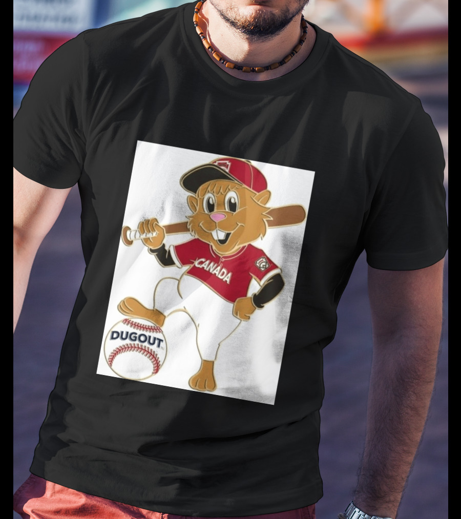 Canada Little League Beaver Baseball Dugout Pin T-Shirt