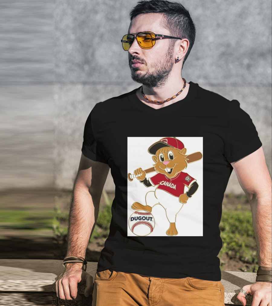 Canada Little League Beaver Baseball Dugout Pin T-Shirt