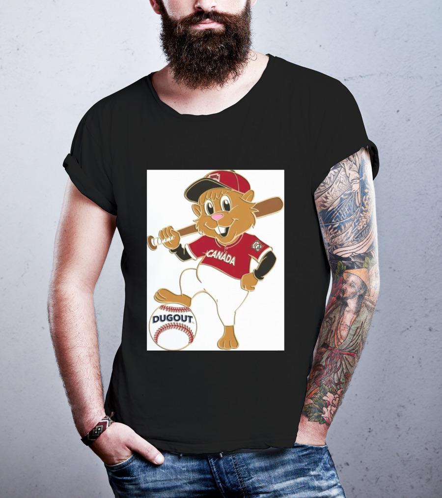 Canada Little League Beaver Baseball Dugout Pin T-Shirt