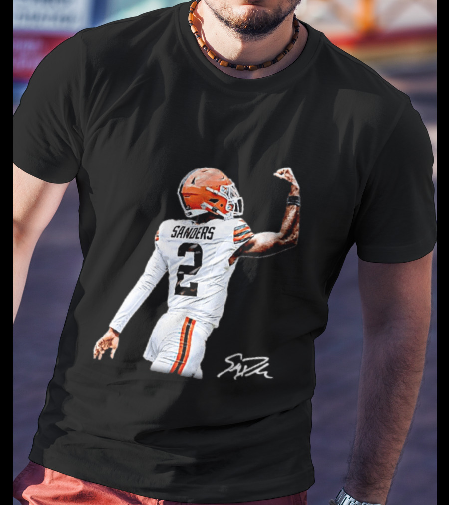 Sanders Number 2 Miami Dolphins Player Celebration T-Shirt