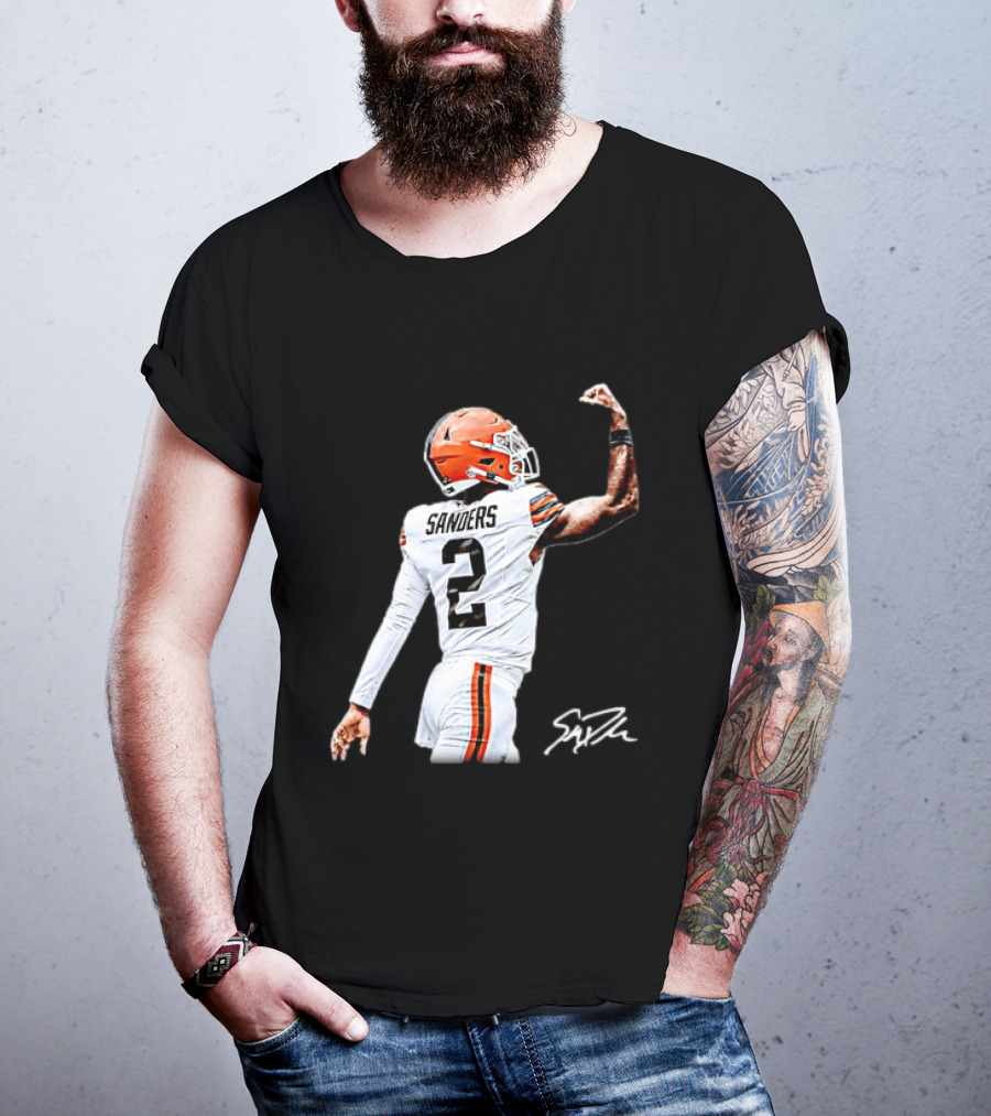 Sanders Number 2 Miami Dolphins Player Celebration T-Shirt