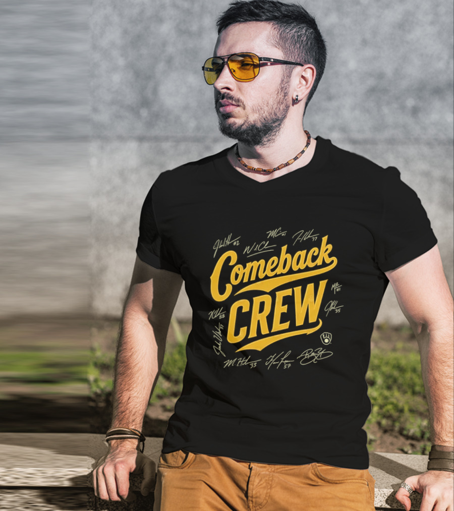 Milwaukee Brewers Comeback Crew Autographed Edition T-Shirt