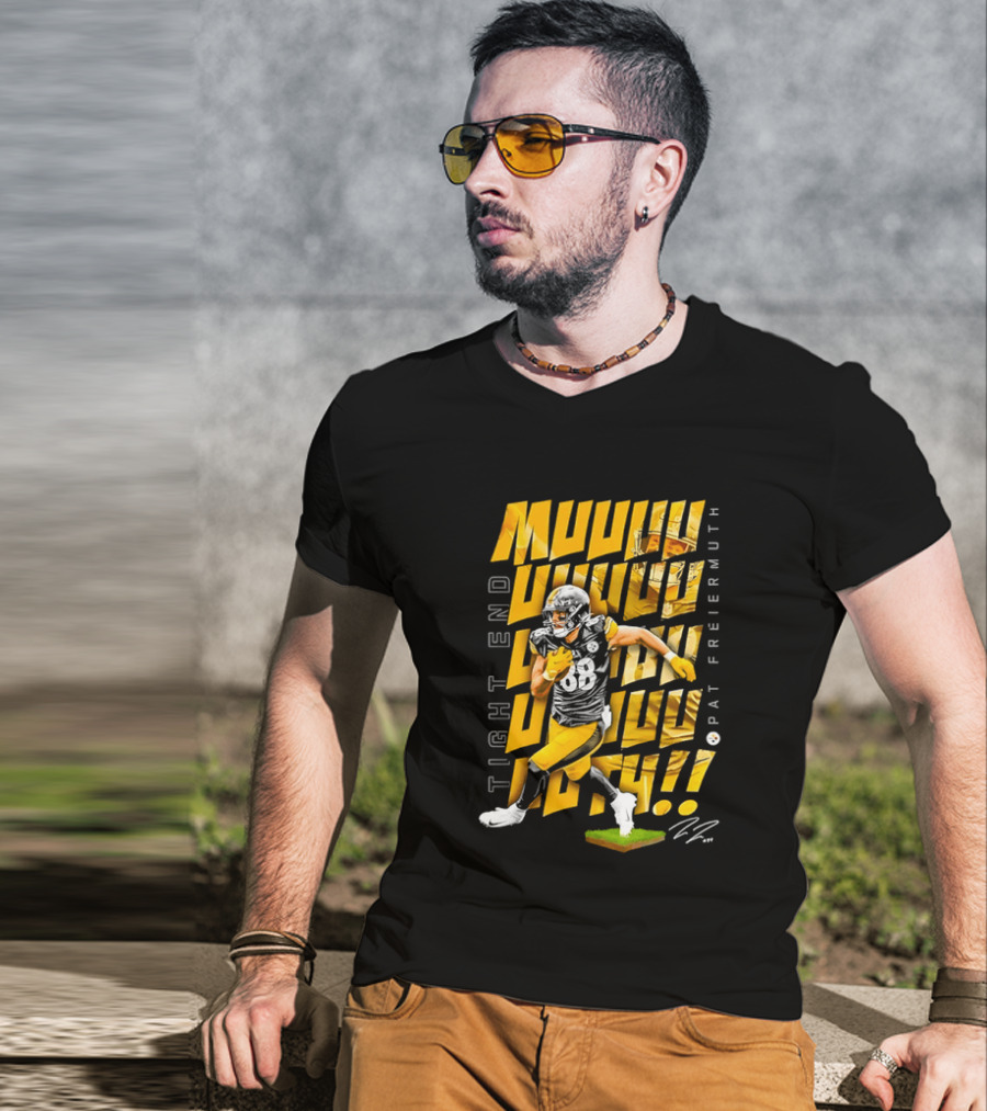Pat Freiermuth Pittsburgh Steelers Muuuuuuth Tight End T-Shirt