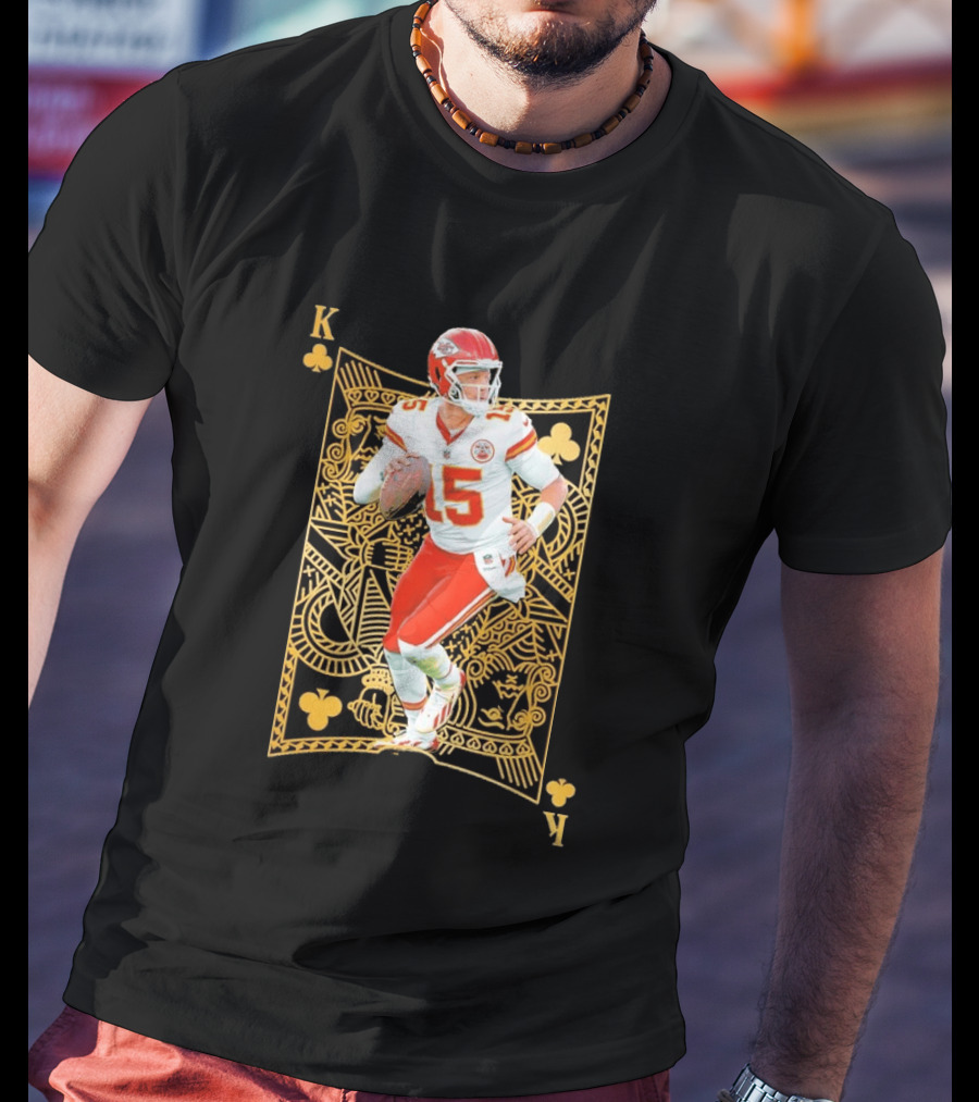 Patrick Mahomes II Kansas City Chiefs King Of Clubs Football Card T-Shirt