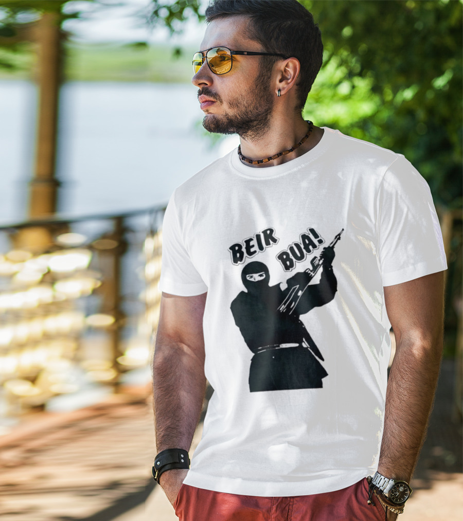 Beir Bua Irish Republican Ireland Gaelic Armed Figure T-Shirt
