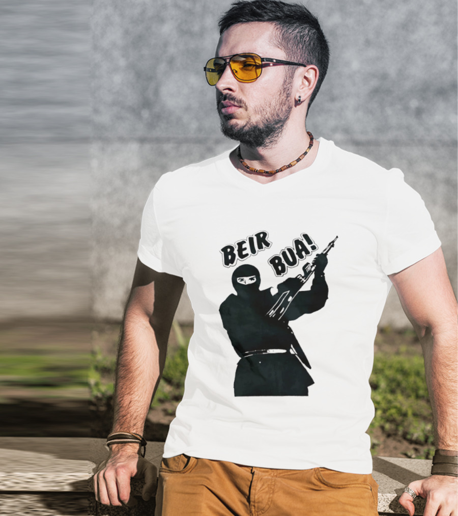 Beir Bua Irish Republican Ireland Gaelic Armed Figure T-Shirt