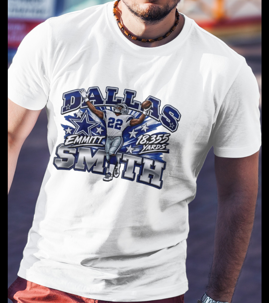 Dallas Emmitt Smith 22 Cowboys 18355 Yards Legend Star T-Shirt