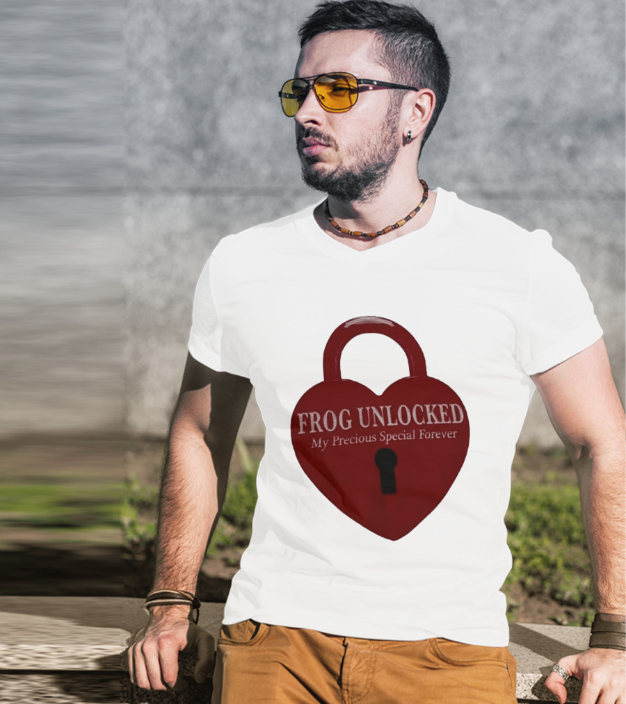 Frog Unlocked Heart Lock My Precious Special Forever T-Shirt