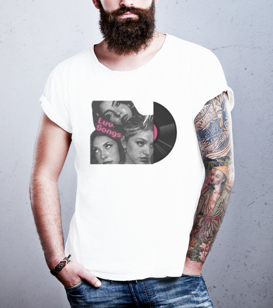 Triple Charm Vinyl Record Luv Songs T-Shirt