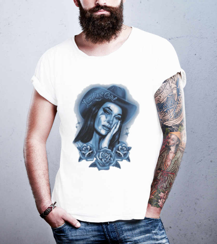 Kacey Musgraves Middle Of Nowhere Tour 2026 Loneliest Girl Airbrush Roses Blue Hat T-Shirt