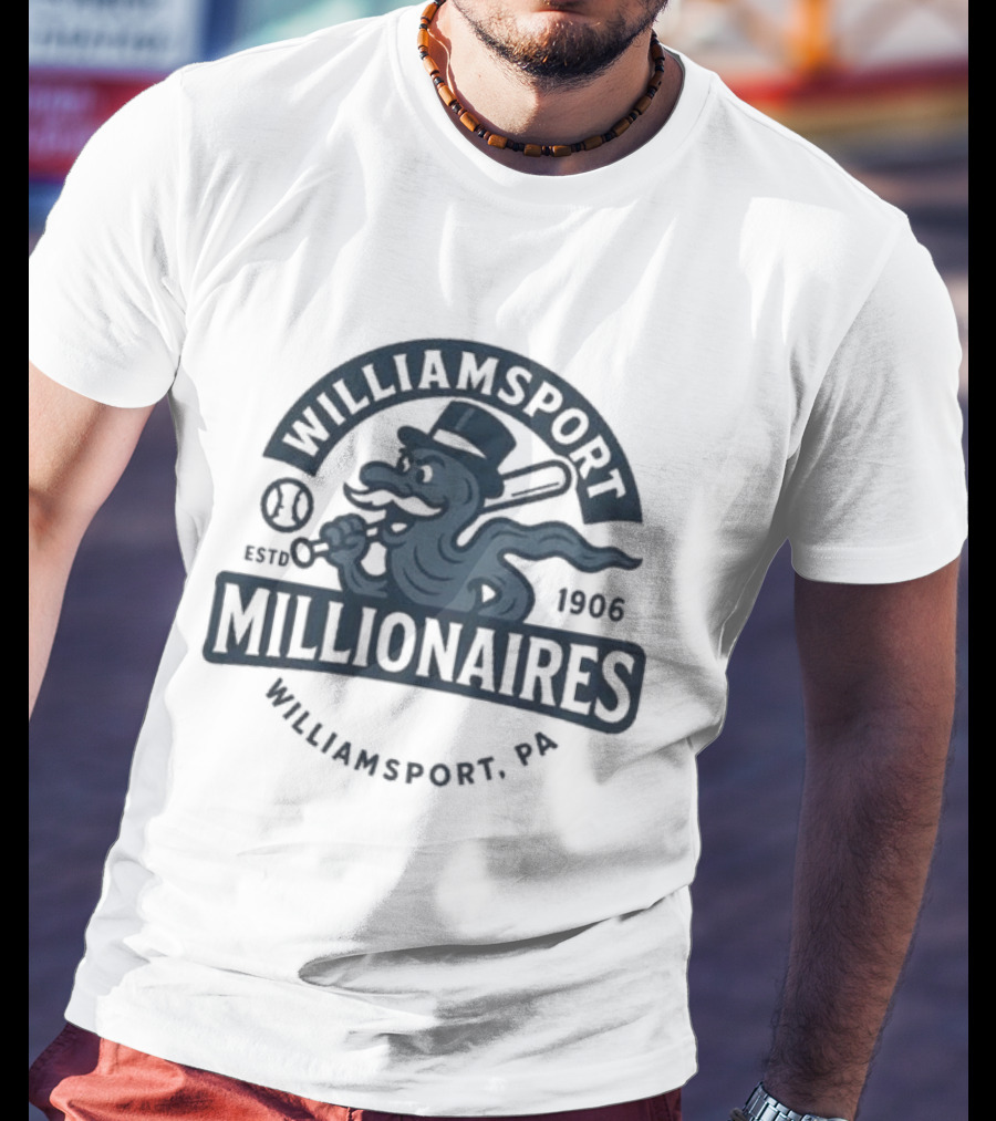 Williamsport Millionaires Established 1866 Baseball Team Williamsport PA T-Shirt