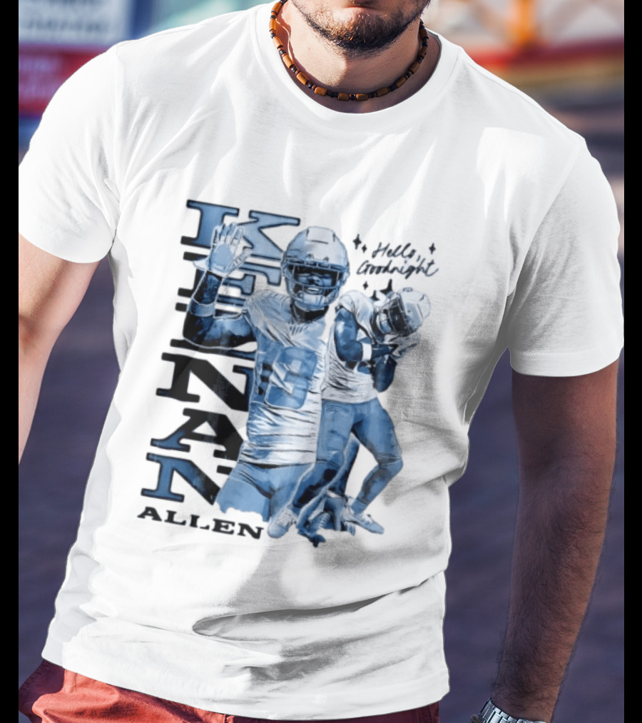 Los Angeles Chargers Keenan Allen Hello Goodnight Waving Sleeping Pose T-Shirt