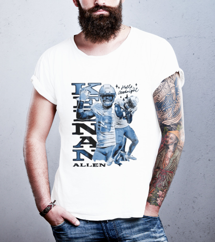 Los Angeles Chargers Keenan Allen Hello Goodnight Waving Sleeping Pose T-Shirt