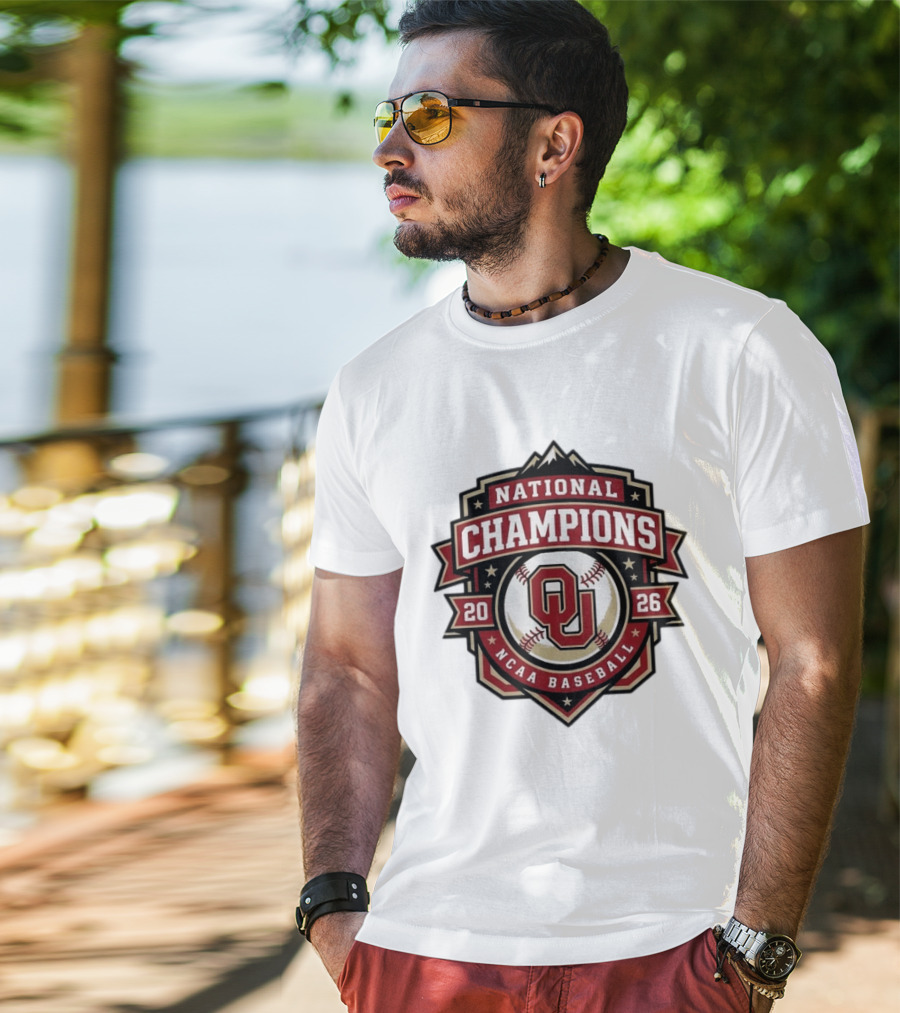Oklahoma Sooners 2026 National Champions NCAA Baseball CWS T-Shirt