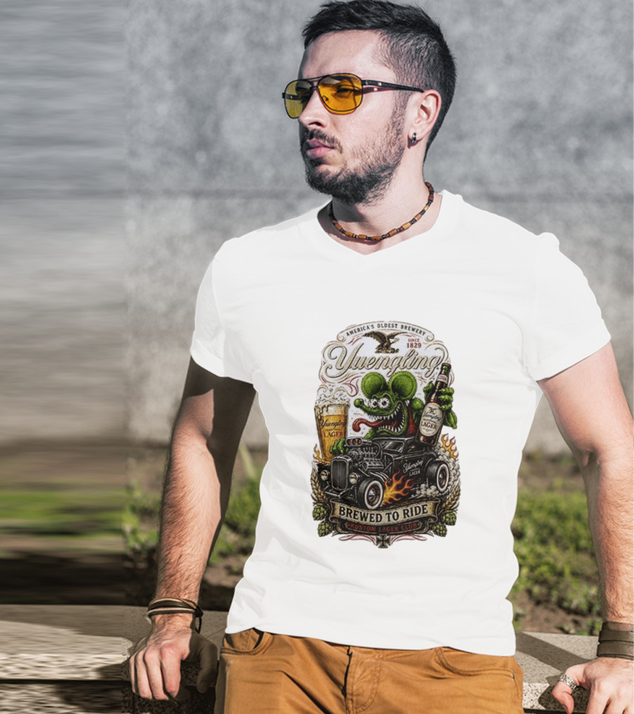 Yuengling Rat Fink Brewed To Ride Kustom Lager Club America's Oldest Brewery Since 1829 T-Shirt