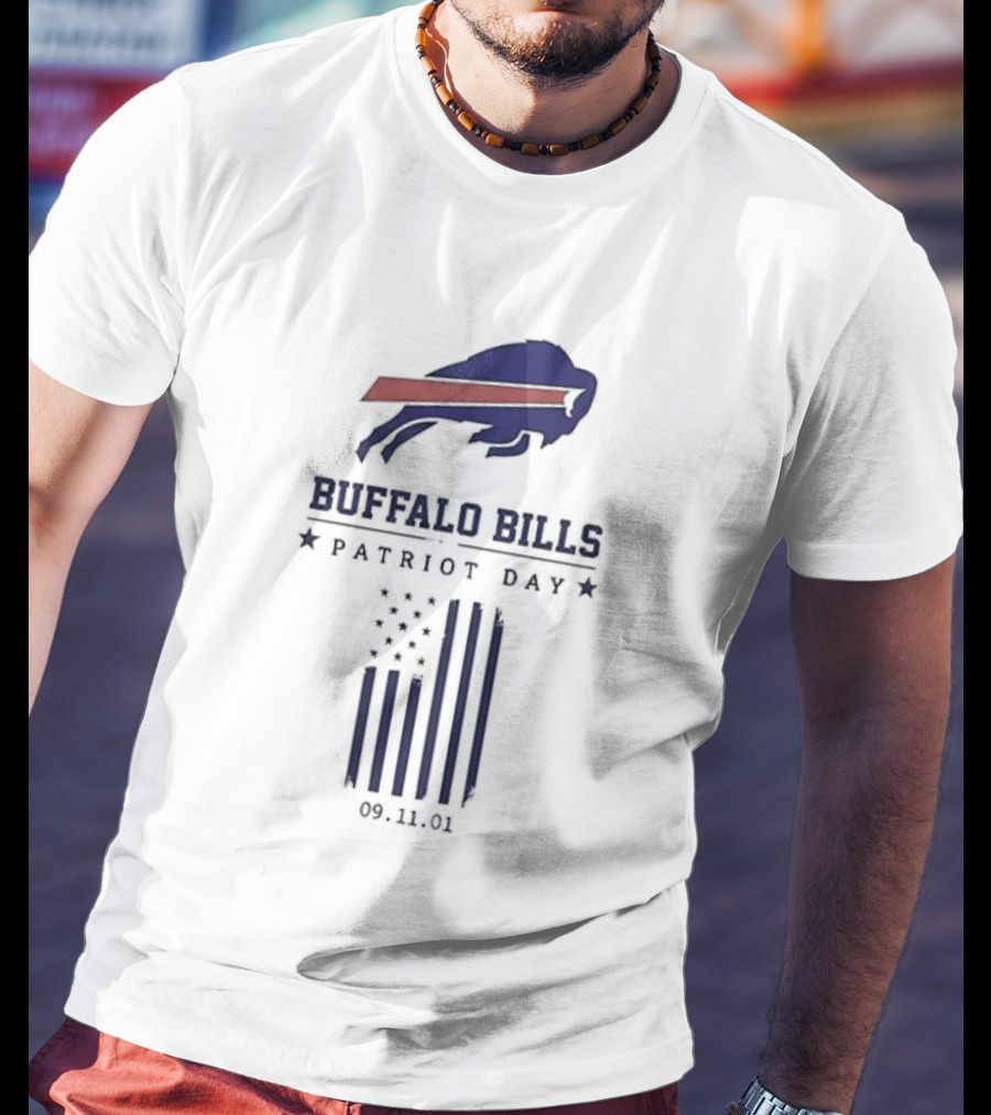 Buffalo Bills Patriot Day 09 11 01 Flag T-Shirt