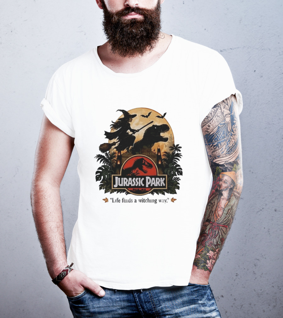 Jurassic Park Life Finds A Witching Way Halloween T-Shirt