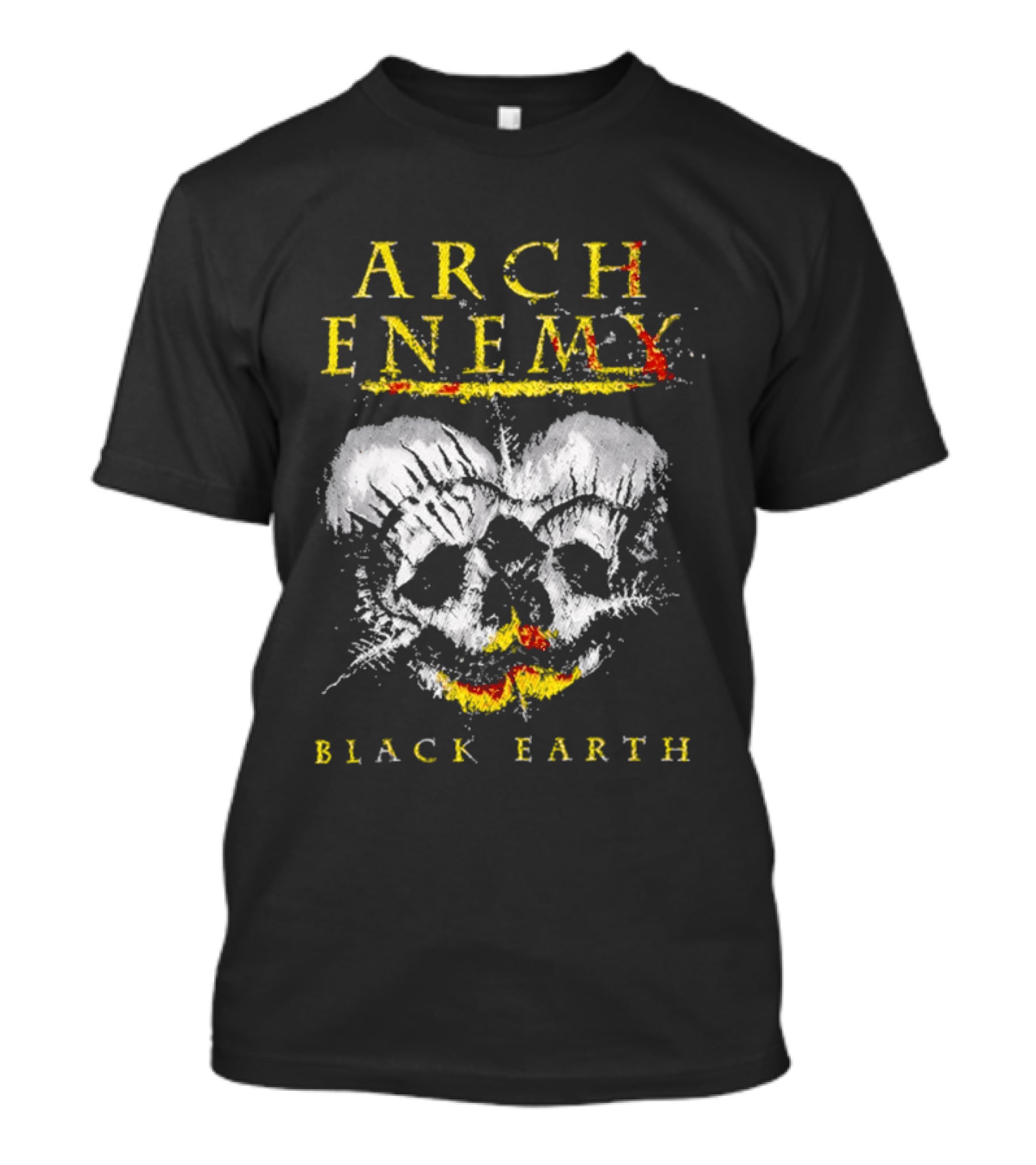 Arch Enemy Black Earth Skull Fire Gothic Heavy Metal Music T-Shirt