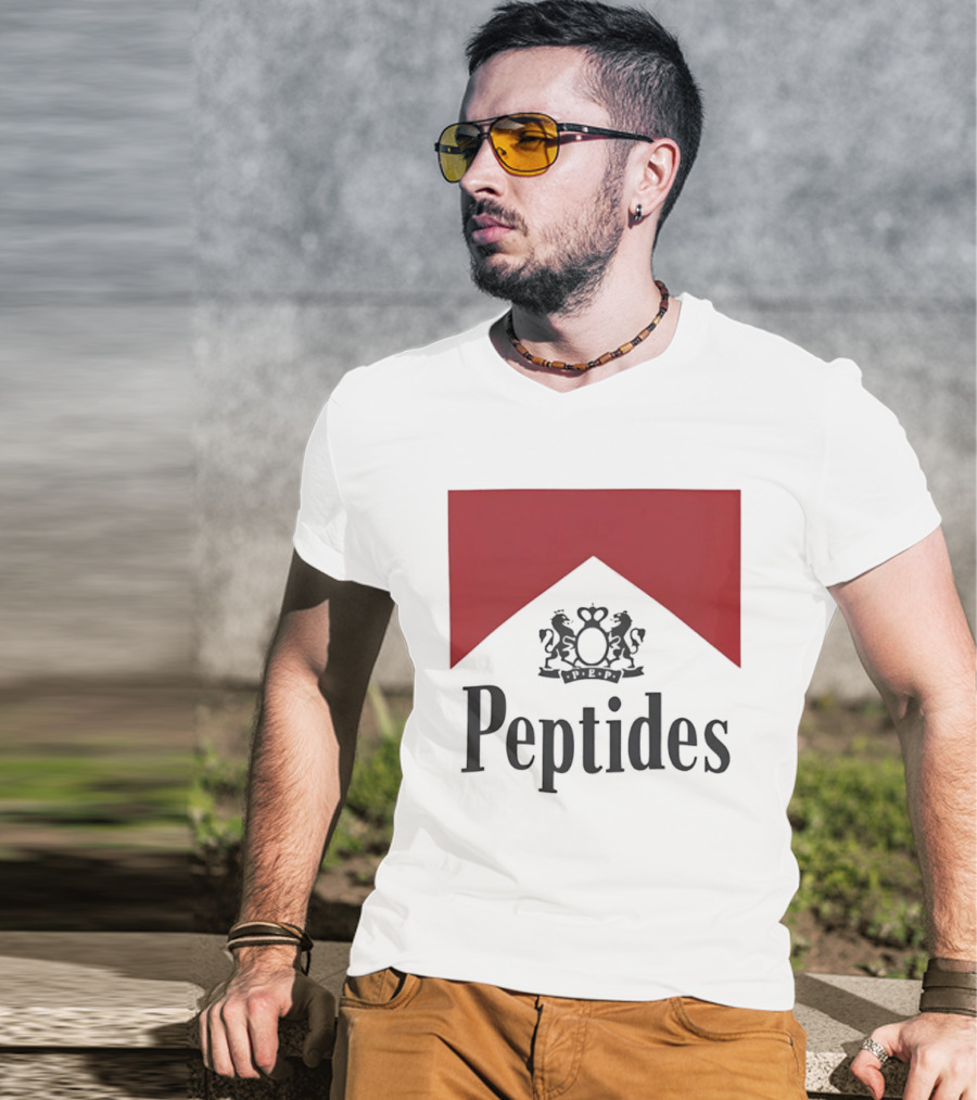 Peptides Regal Crest And Red Banner T-Shirt